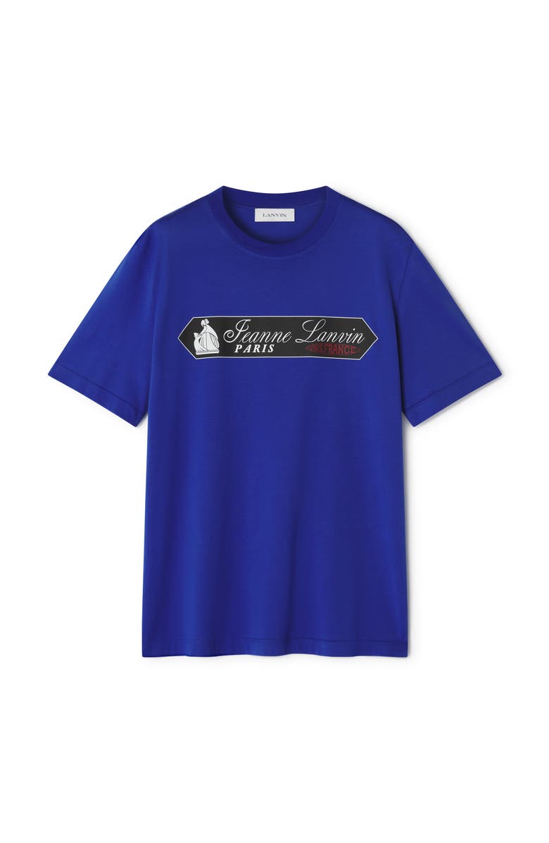Lanvin Printed Lanvin Signature Label T-Shirt, Alternate, color, Pale Blue