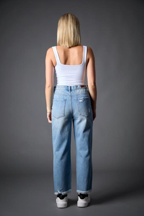 Blue Revival Paisley Patchwork Straight Leg Jeans In Blue