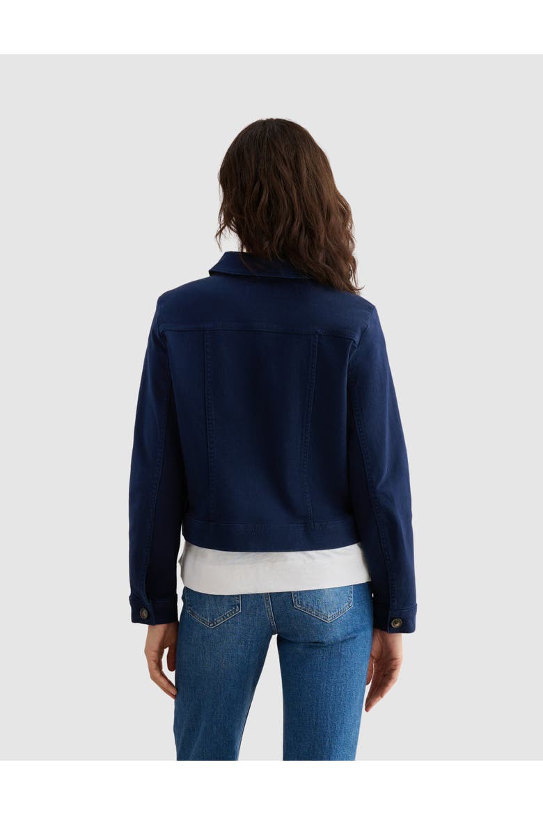 Selborne Boxy Cropped Denim Jacket, Alternate, color, Hobbs Navy