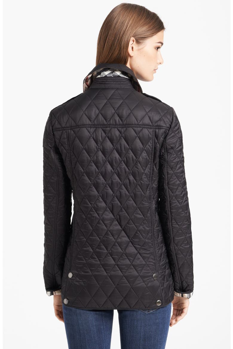 'Pirmont' Quilted Jacket, Alternate, color, BLACK
