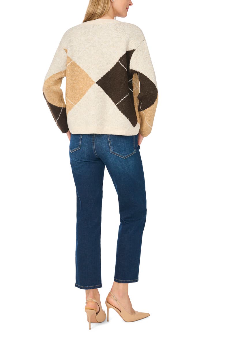 Argyle Cardigan, Alternate, color, MALTED