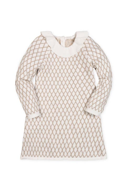 Kids' Organic Ruffle Collar Sweater Dress