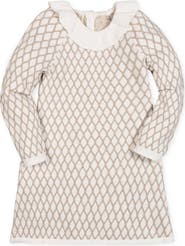 Hope & Henry Kids' Organic Ruffle Collar Sweater Dress