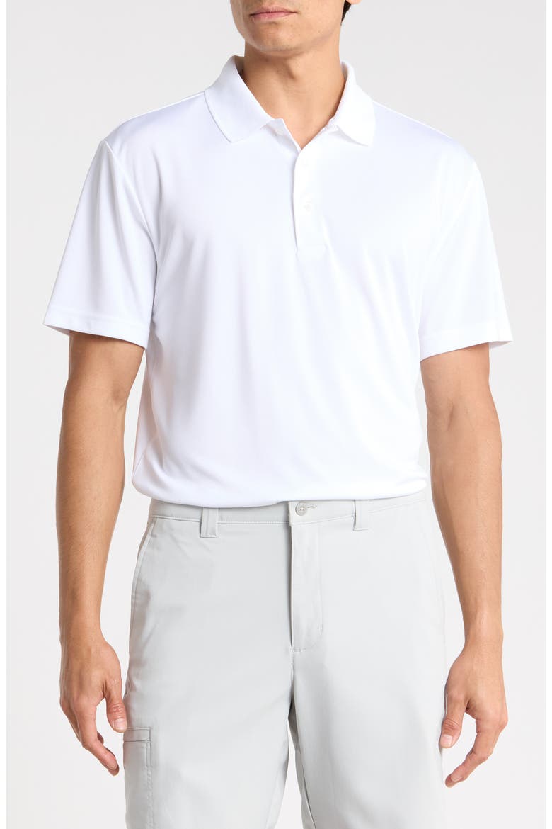 Short Sleeve Solid Golf Polo, Main, color, BRIGHT WHITE