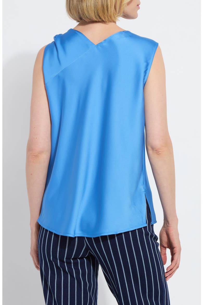 Zulena Tie Neck Top, Alternate, color, CHIC BLUE