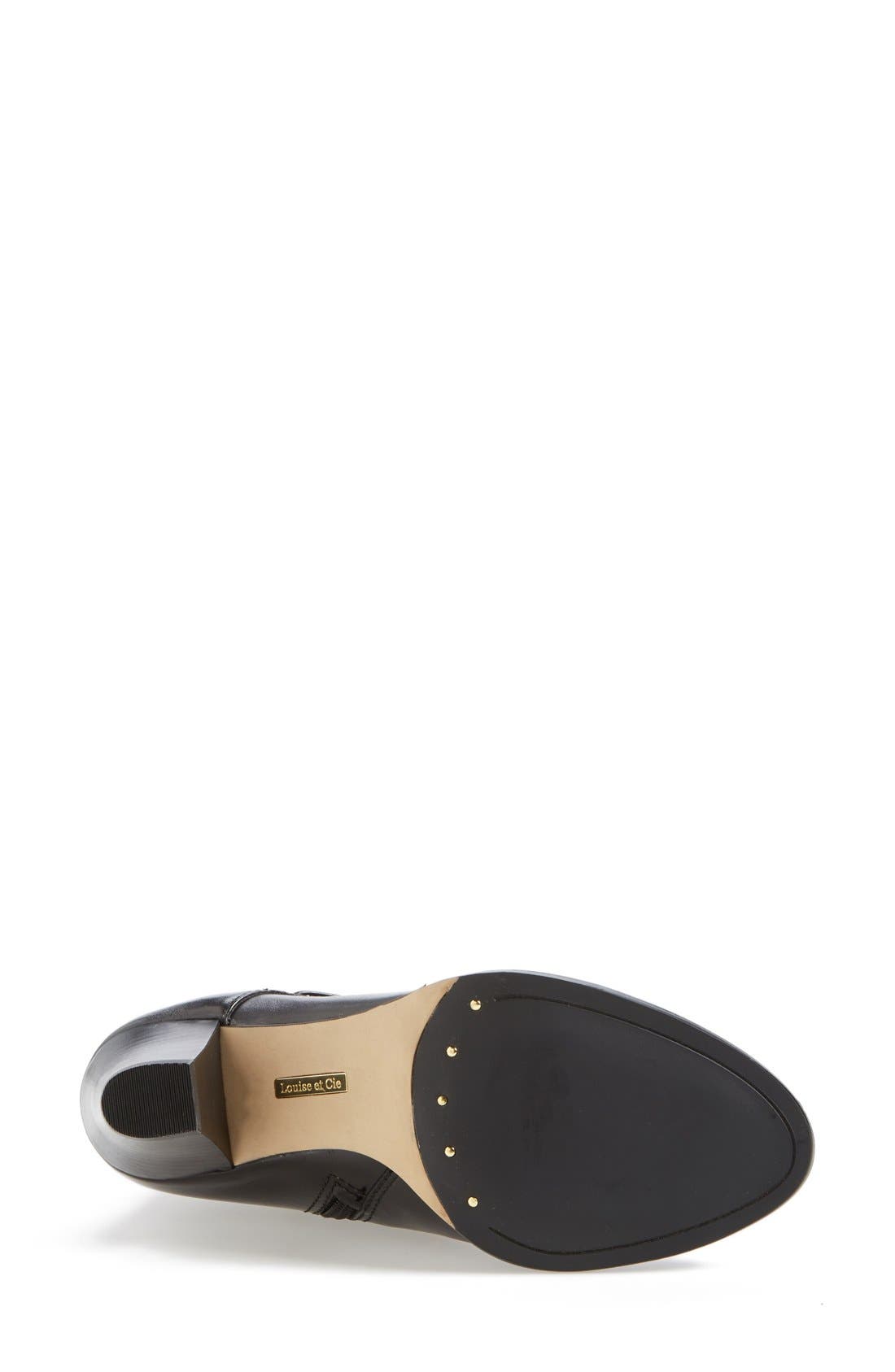 'Ranier' Leather Bootie, Alternate, color, BLACK