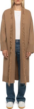 Zadig & Voltaire Camy Longline Fringe Cardigan