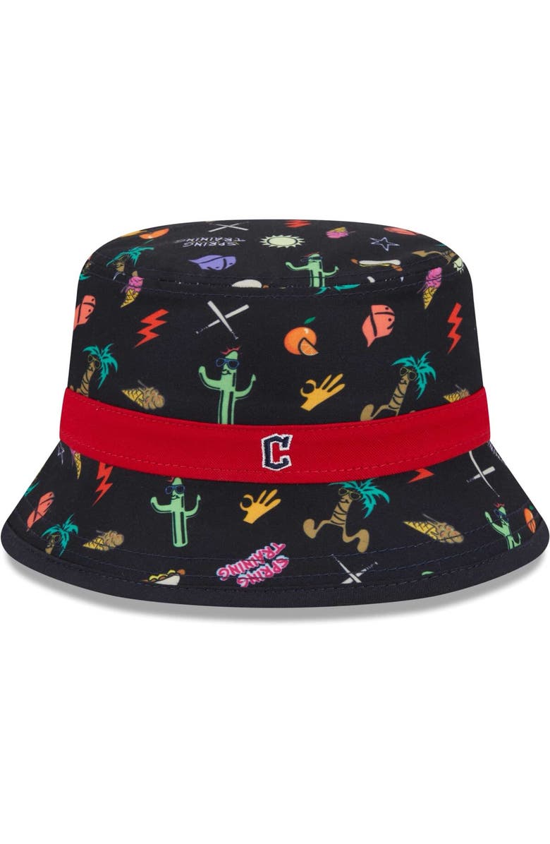 New Era Toddler New Era Navy Cleveland Guardians Spring Training Icon Bucket Hat, Main, color, 
