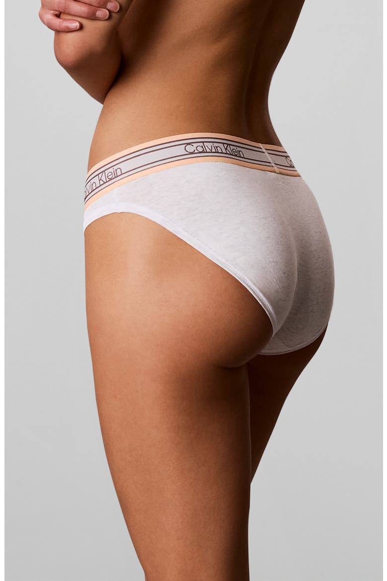Icon Cotton Blend Bikini, Alternate, color, SNOW HEATHER