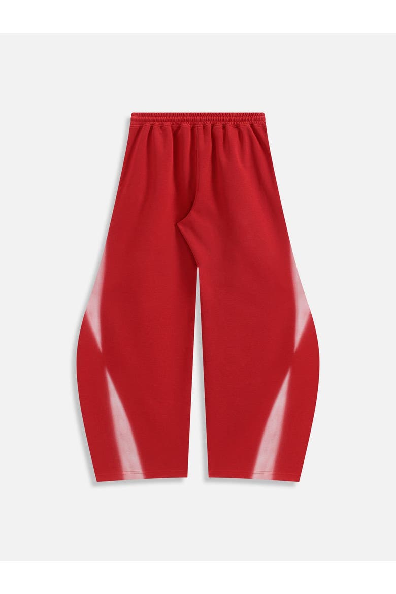 Inkjet Print Super Baggy Sweatpants, Alternate, color, Red