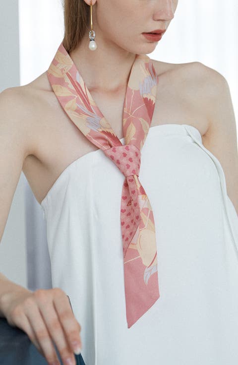 El Amor Skinny Silk Scarf