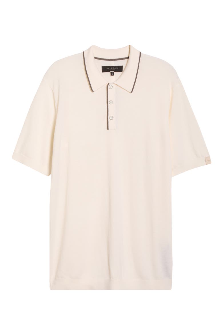Crawford Wool & Cashmere Sweater Polo, Alternate, color, IVORY