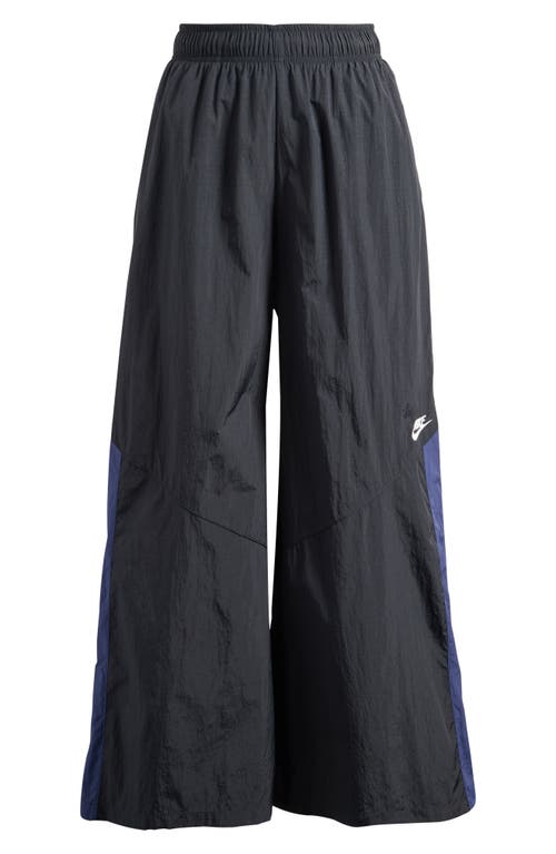 Nike Sportswear Wide Leg Cotton Pants In Gray