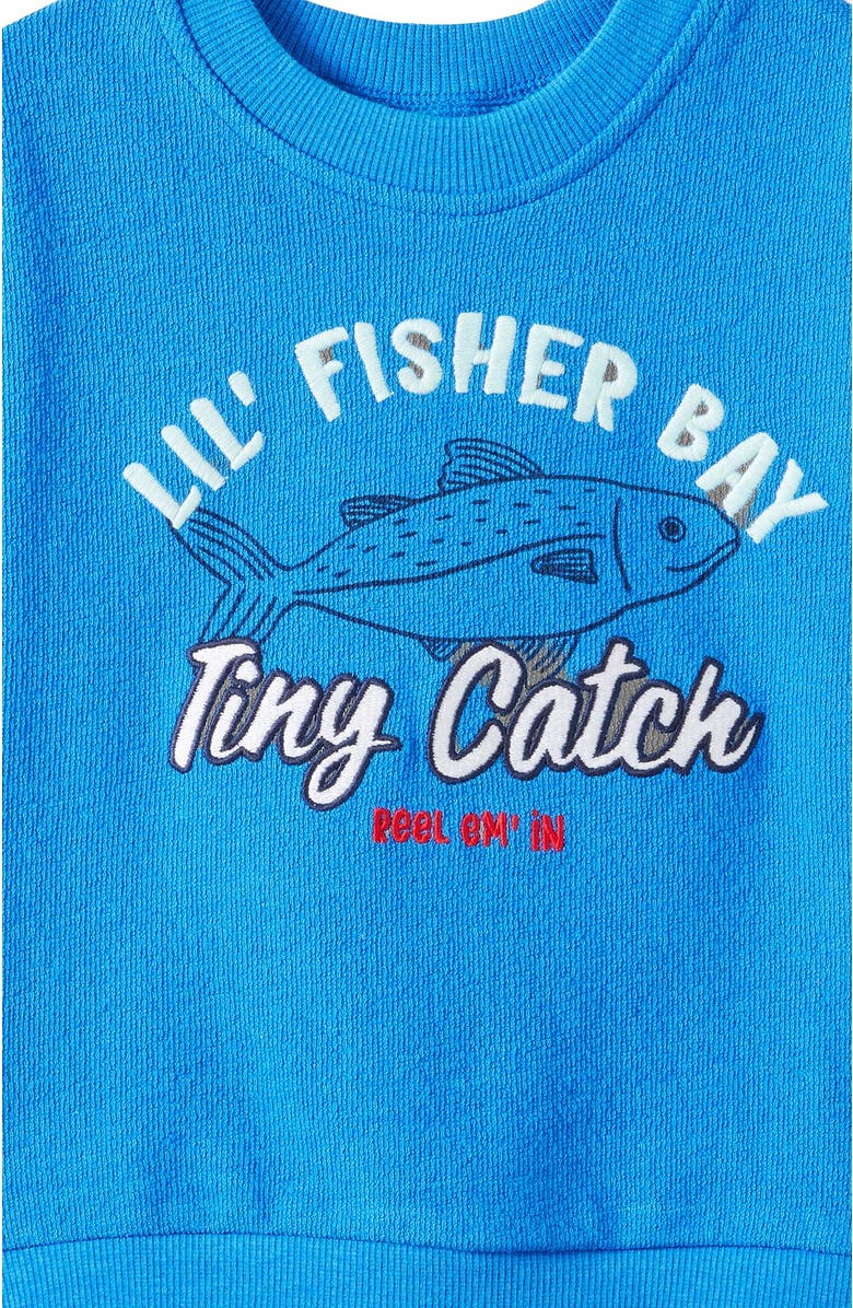Cotton On Kids Tyla Knit Sweatshirt, Alternate, color, Harbour Blue Lil  Fisher Bay