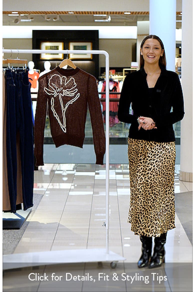 Floral Embroidered Semisheer Sweater video