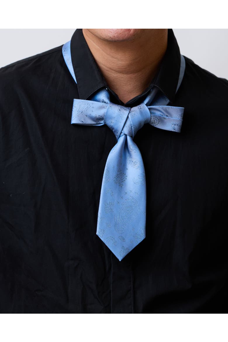 "Paisley" Silk Jacquard Tie, Alternate, color, Sky Blue