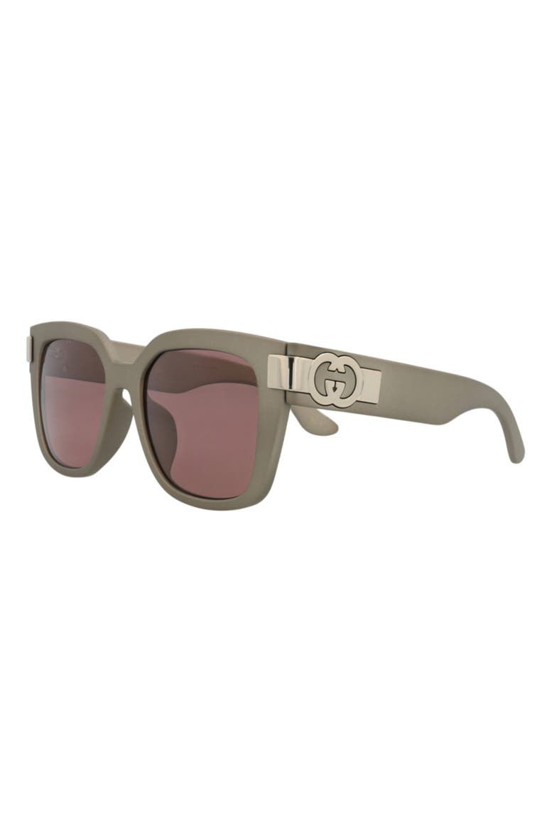 51mm Square Sunglasses, Alternate, color, GREY GREY BROWN