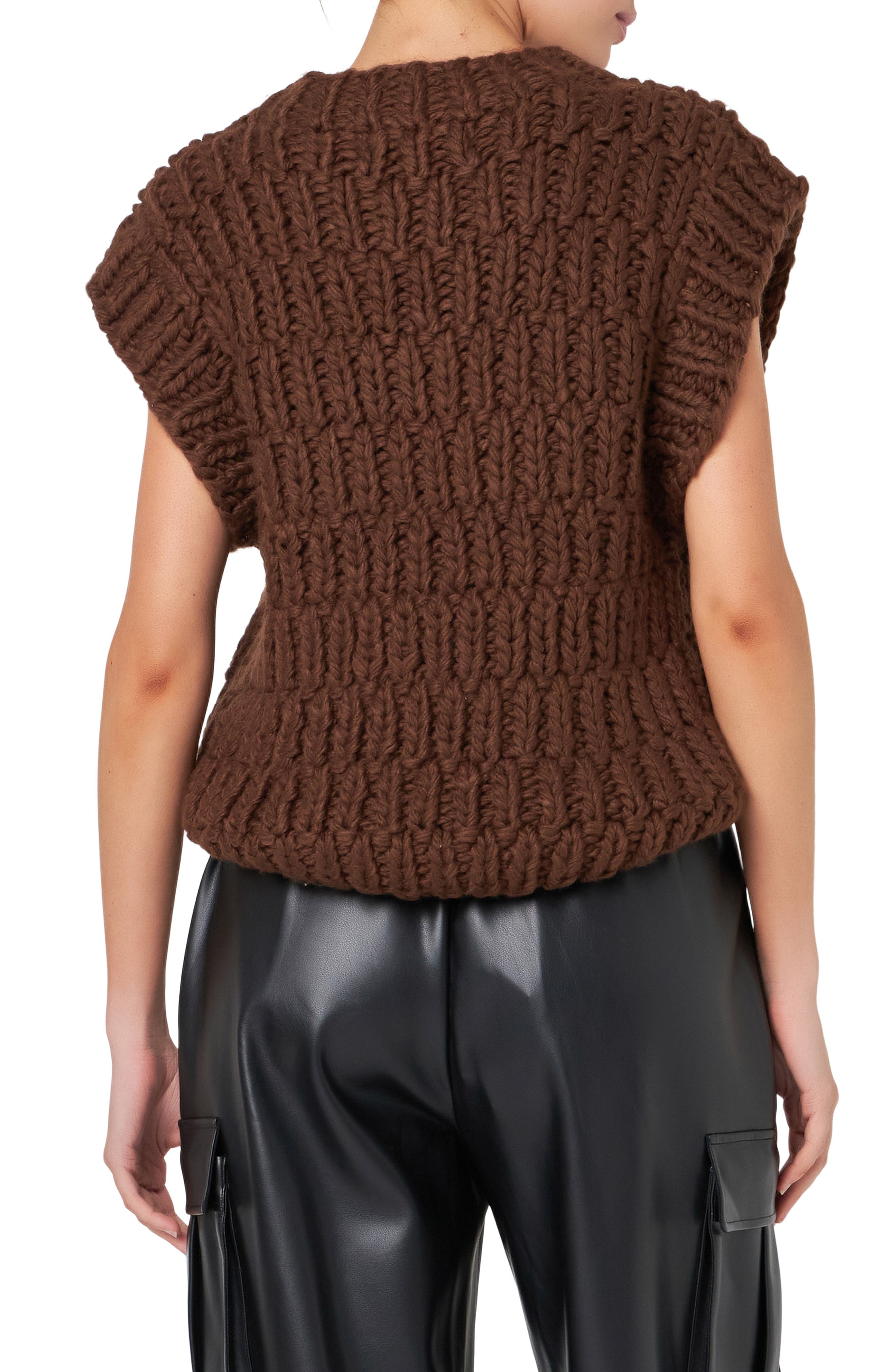 Chunky Cap Sleeve Sweater - image 4