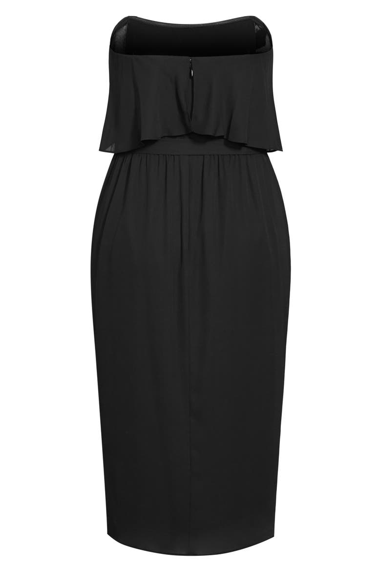 Fable Ruffle Tie Belt Dress, Alternate, color, BLACK