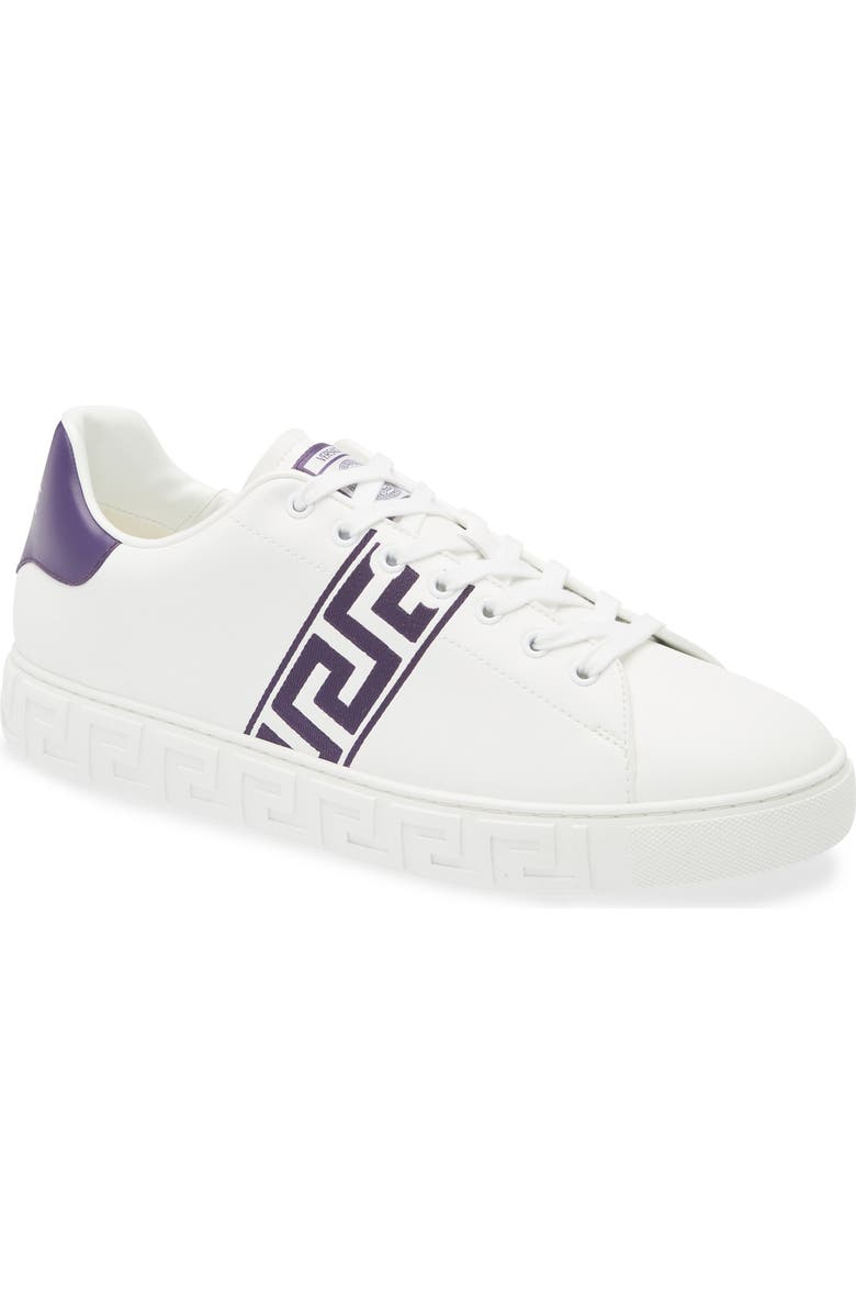 Versace Barocco Greca Jacquard Low Top Sneaker, Main, color, 2W3d0 White Wood