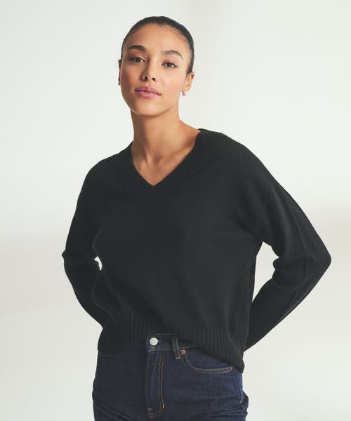 NAADAM Signature Cashmere Classic V-Neck Sweater in Black  product