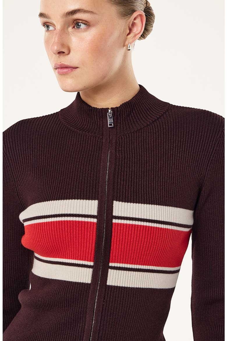 Solar Zip Knit Jacket, Alternate, color, DARK PLUM