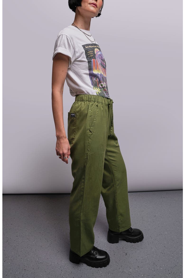The Everyday Drawstring Pant, Alternate, color, MOSS GREEN