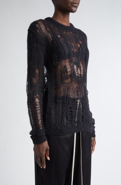 Rick Owens Black Porterville Biker Level Sweater In Black