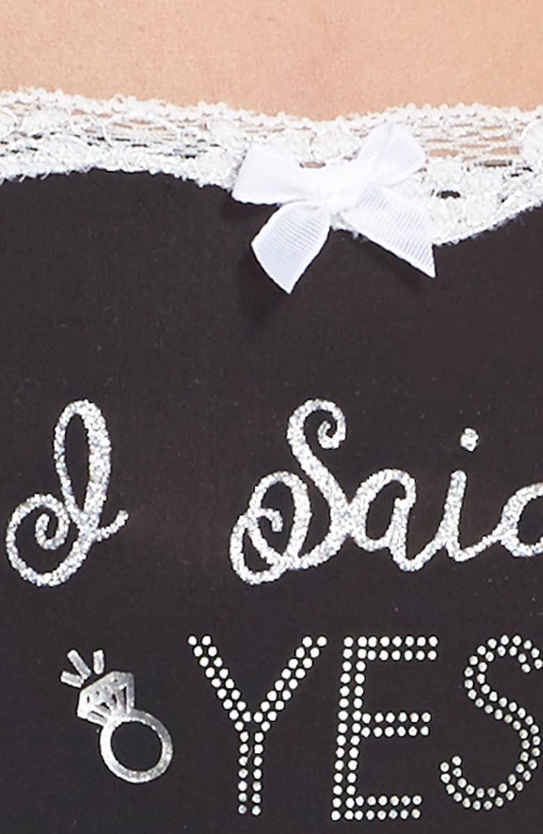 Betsey Johnson Bridal Thong, Alternate, color, 