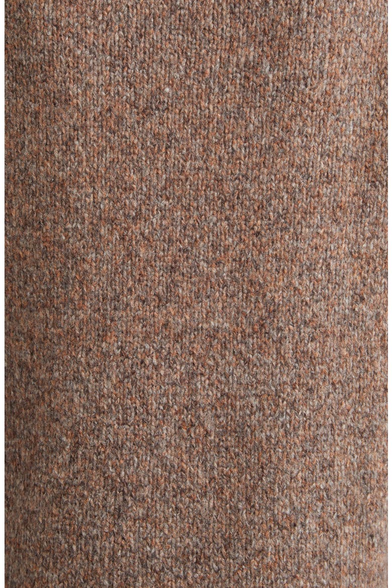 Brushed Cashmere & Silk Crewneck Sweater, Alternate, color, MOLASSES MIX