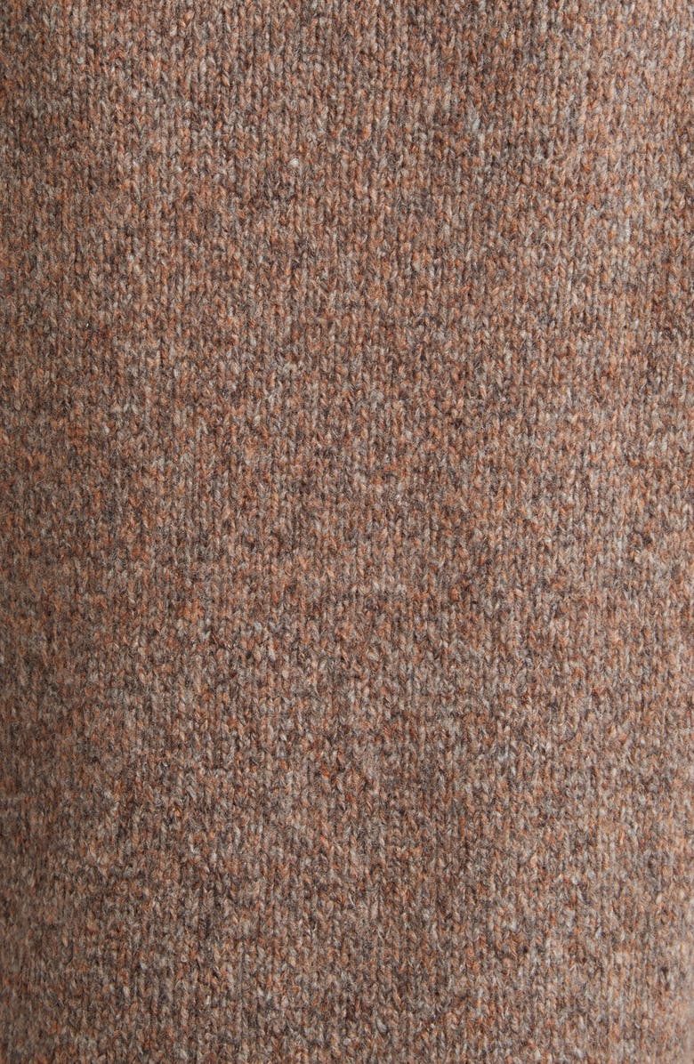 Johnstons of Elgin Brushed Cashmere & Silk Crewneck Sweater, Alternate, color, Molasses Mix