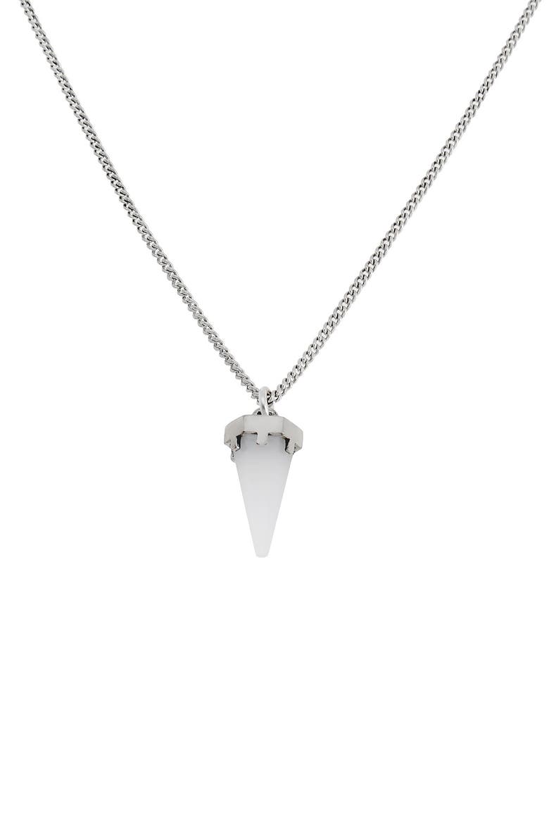Quartz Spike Pendant Necklace, Alternate, color, WHITE QUARTZ