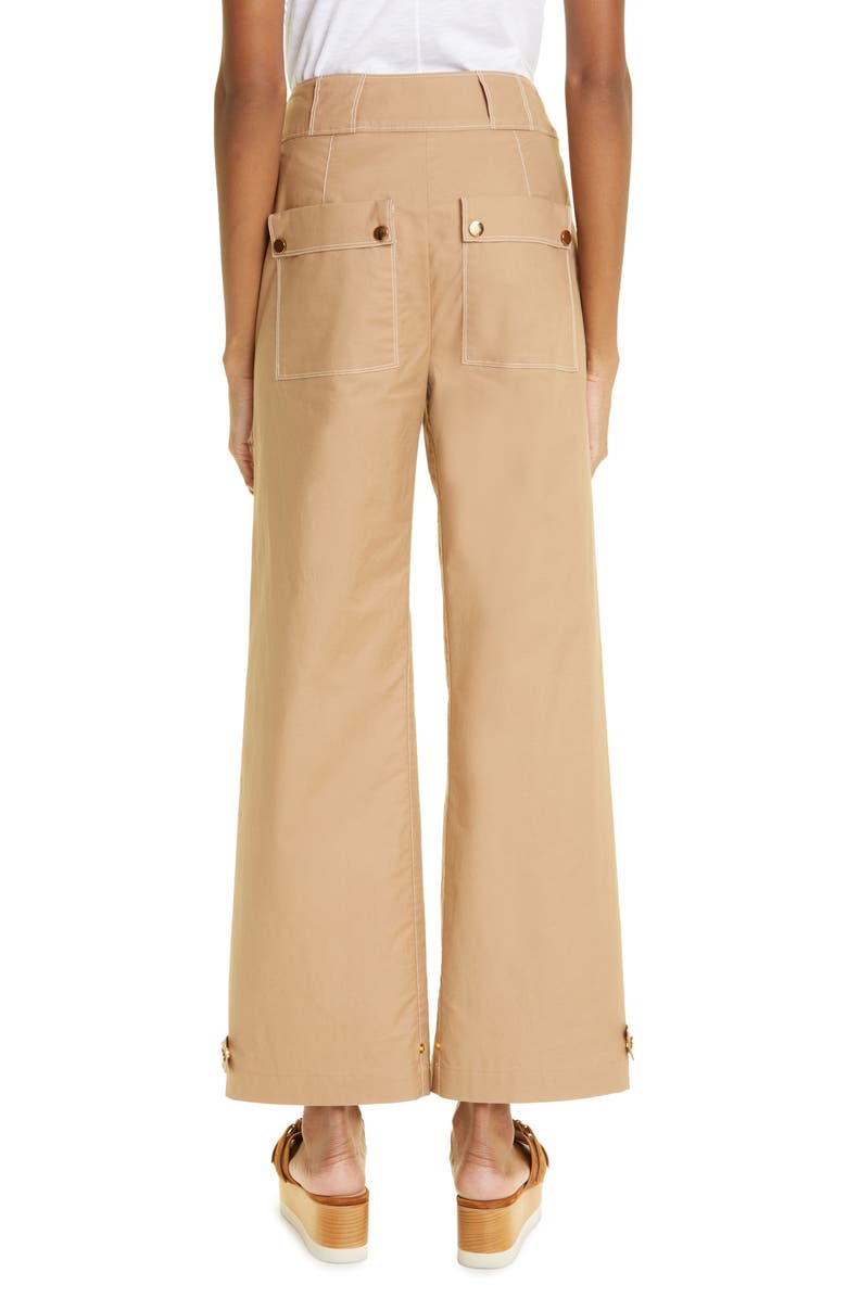 Veronica Beard Sigrid Topstitched Cotton Stretch Twill Pants ...