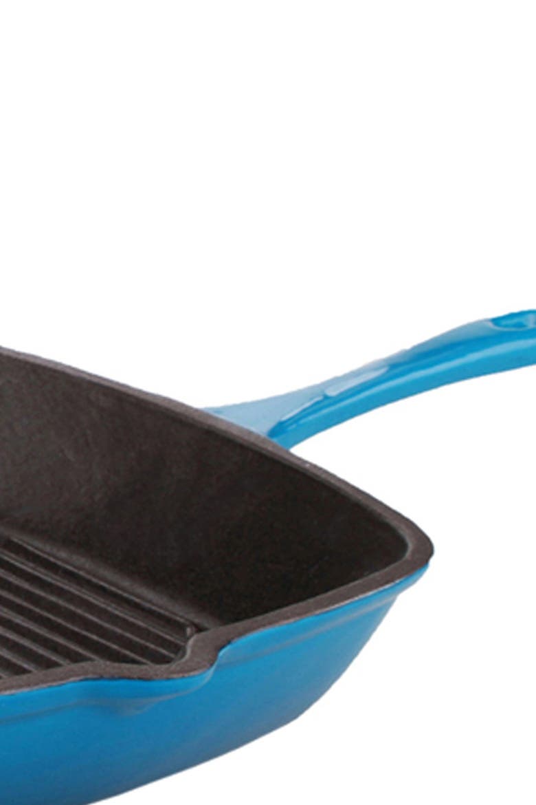 Neo Cast Iron Blue 11" Grill Pan, Alternate, color, BLUE