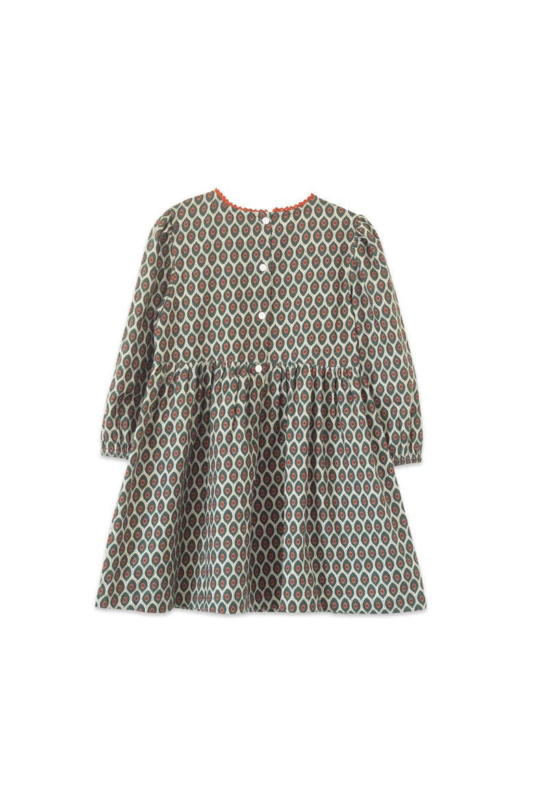 Phoebe Long Sleeves Dress, Alternate, color, Green Motif