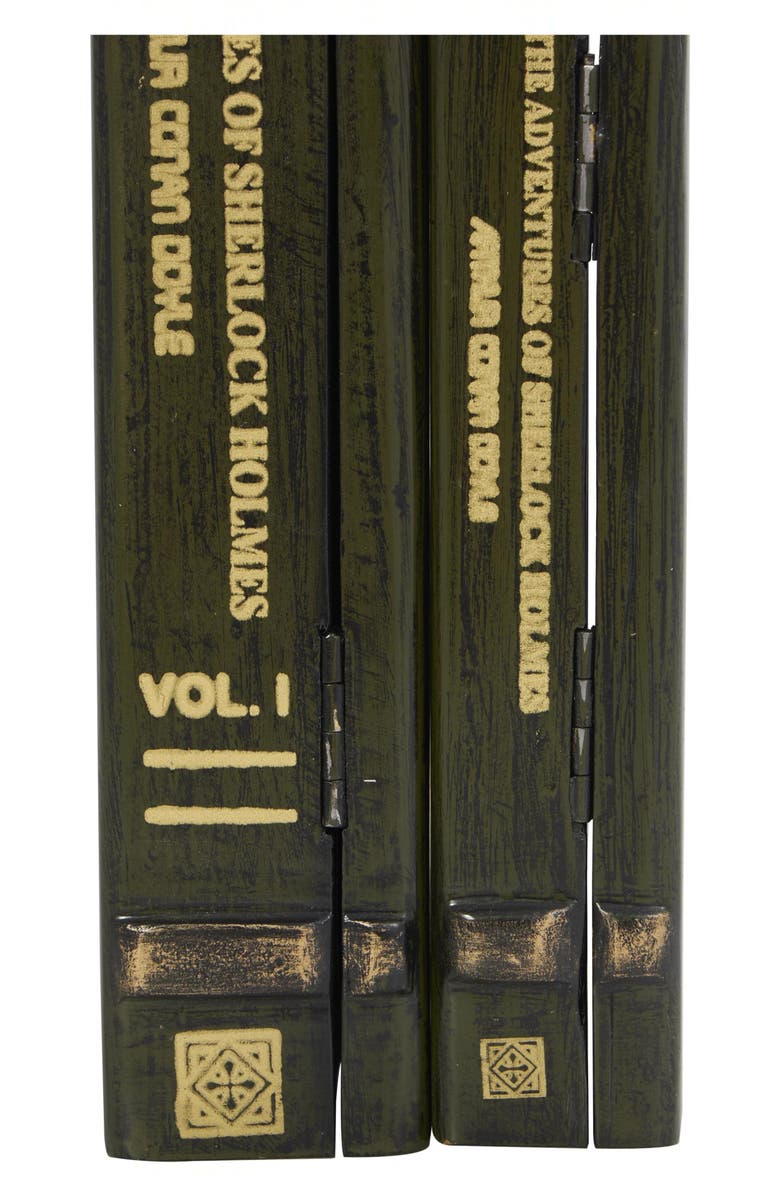 SONOMA SAGE HOME Sherlock Holmes Set of 2 Faux Book Boxes, Alternate, color, Green