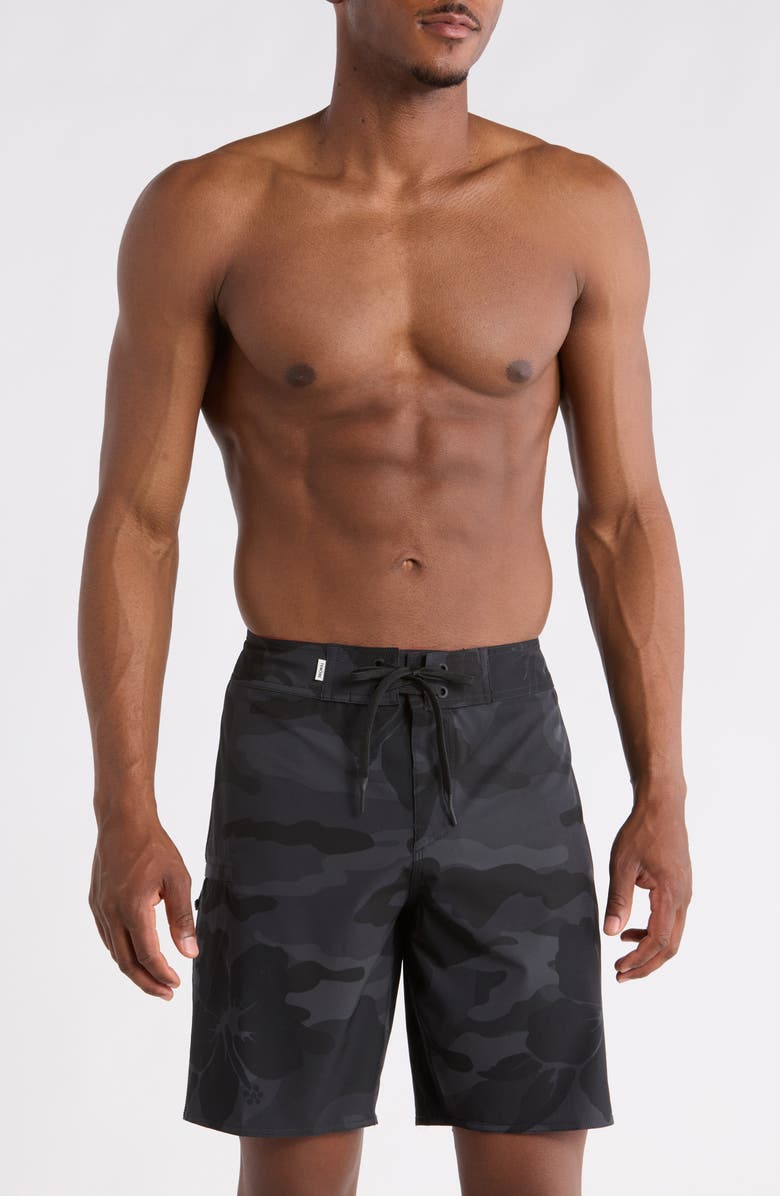 TENŌRE Print Classic Board Shorts, Main, color, Black Multi