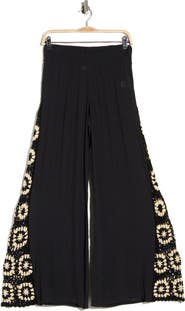 Elan Crochet Side Panel Cover-Up Pants