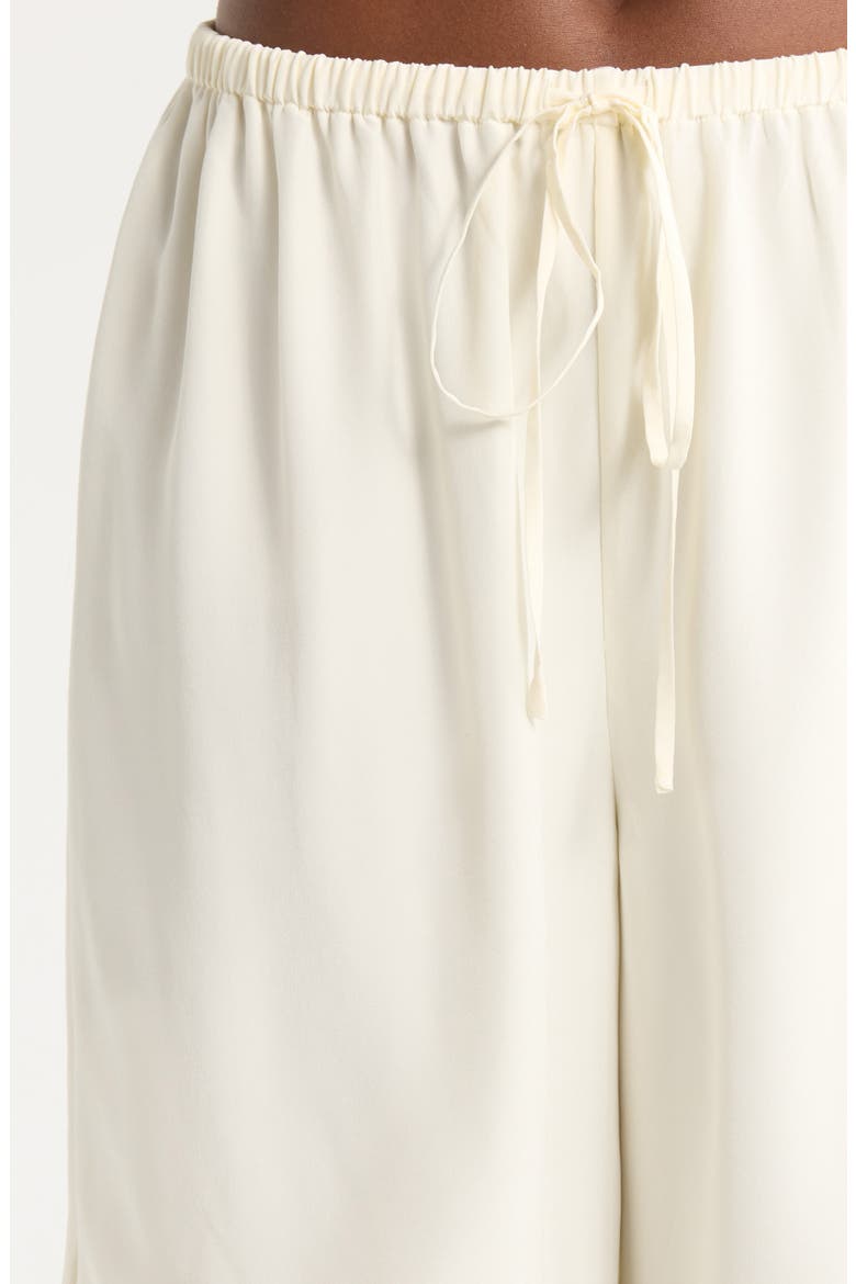 Verano Silk & Lace Shorts, Alternate, color, WHITE