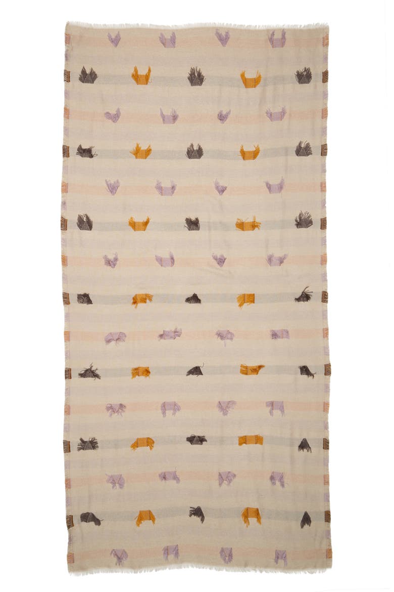 Fringe Stripe Jacquard Scarf, Alternate, color, SMOKED GRAPHITE MULTI