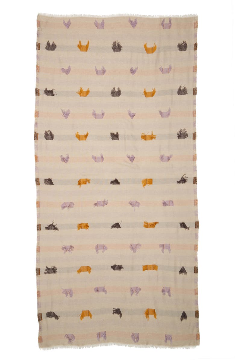 Madewell Fringe Stripe Jacquard Scarf, Alternate, color,