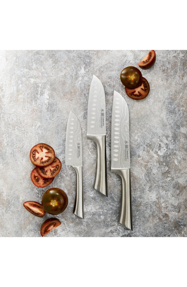 Cuisine::pro<sup
®</sup
 Damashiro<sup
®</sup
 3-Piece Santoku Knife Set, Alternate, color, 