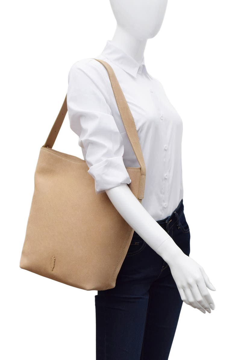 Thacker Jayden Large Suede Bucket Bag, Alternate, color, Nutmeg