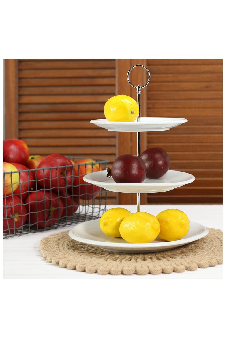 3-Tier Stand, Alternate, color, WHITE