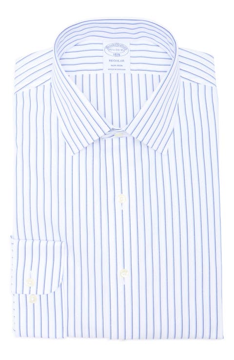 Regular Fit Non-Iron Stripe Button-Down Shirt