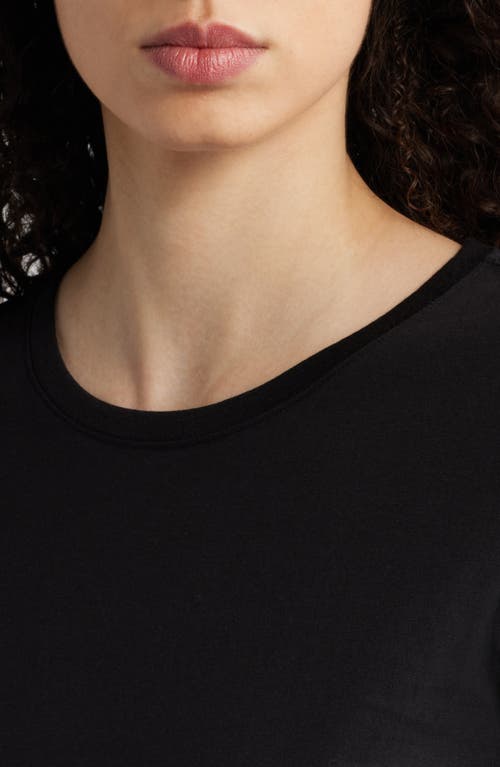 Eileen Fisher Organic Cotton Crewneck T-shirt In Black