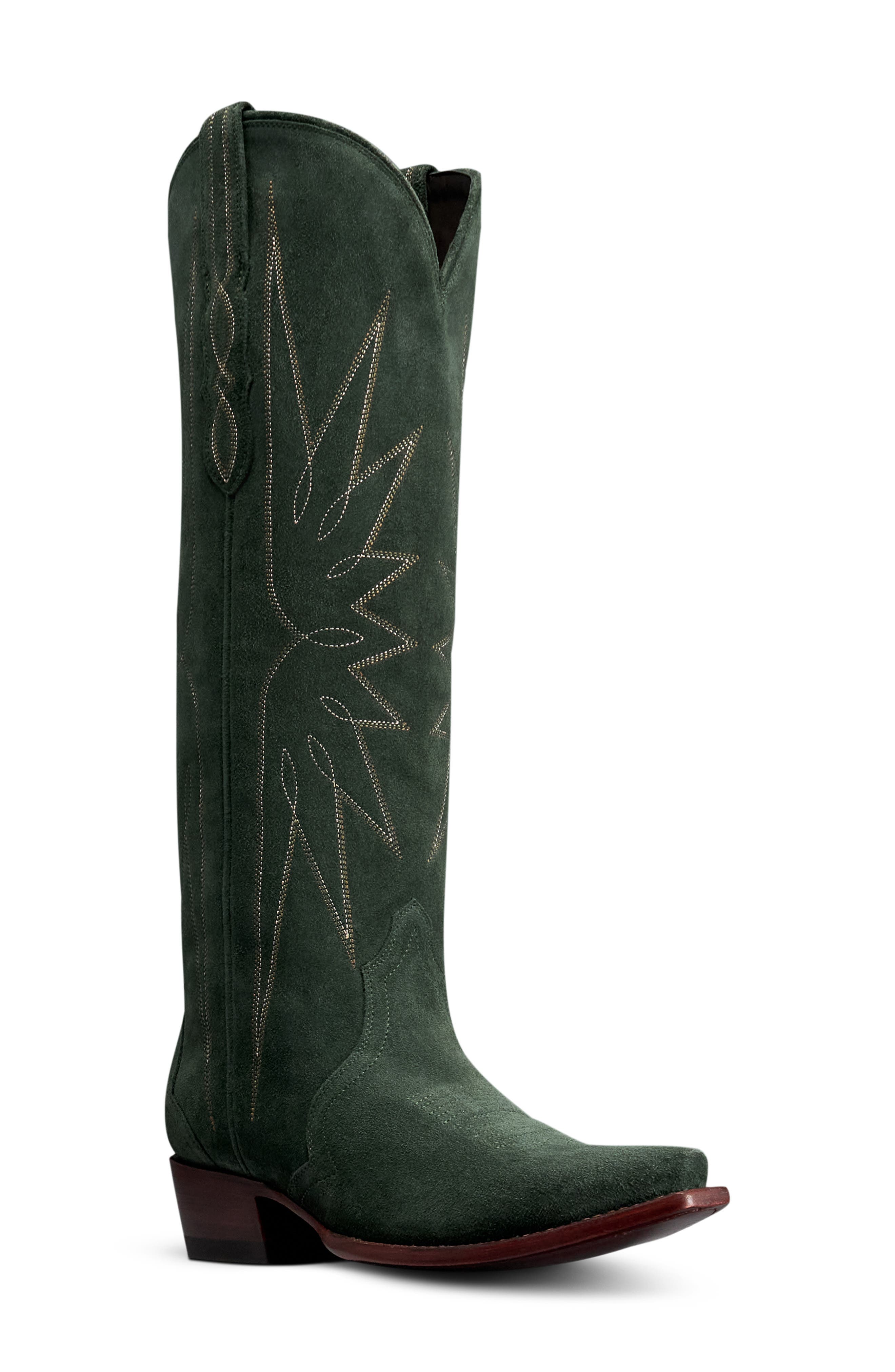 The Loretta Western Boot, Main, color, HUNTER GREEN
