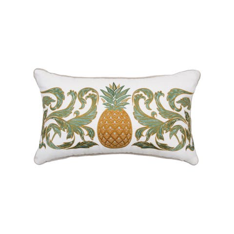 Pineapple Acanthus Indoor/Outdoor Lumbar Accent Pillow Decor
