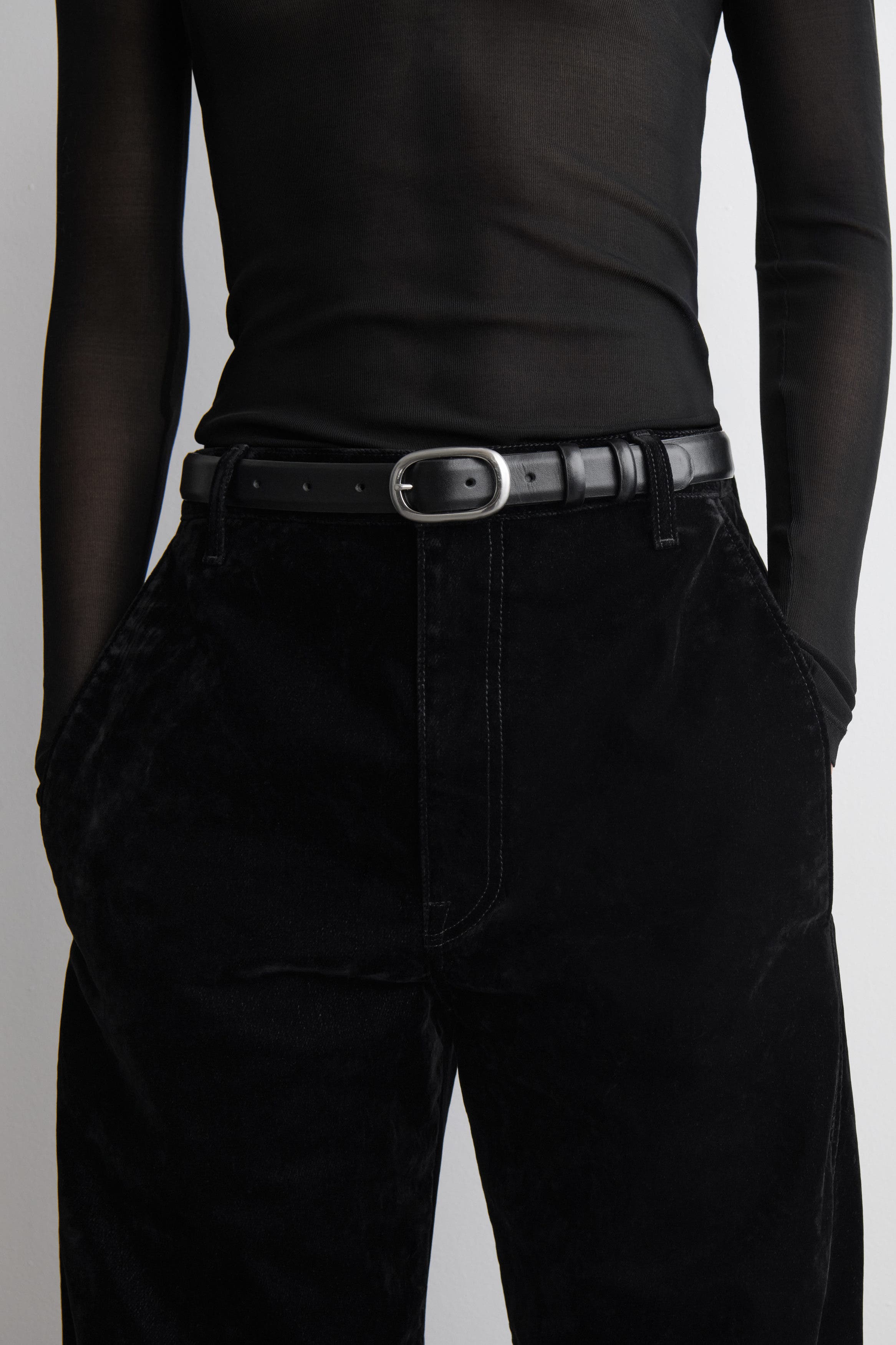 Flocked-Denim Barrel-Leg Pants - image 2