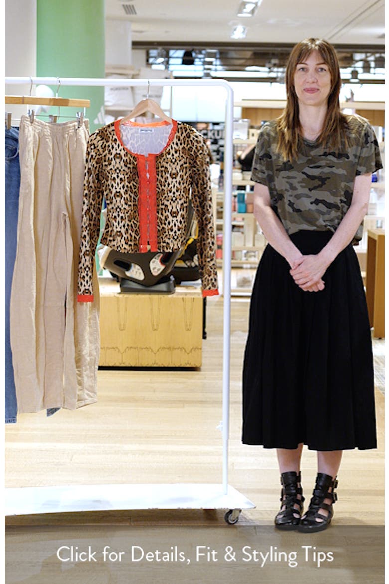 Pour It Up Leopard Lace Trim Button-Up Top video